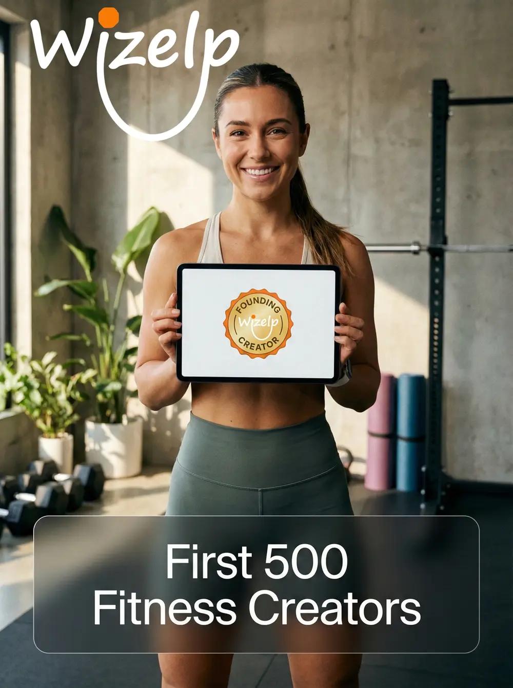 Founding fitness creator celebrating getting their founding certificate on Wizelp